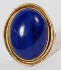 14KT GOLD  LAPIS LAZULI LADIES RING SIZE 7
