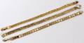 14KT YELLOW GOLD WOVEN DESIGN BRACELETS THREE