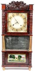 C  LC IVES MAHOGANY CLOCK BRISTOL C 1840