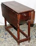PRIMITIVE PINE DROPLEAF TABLE EARLY 19TH C