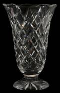 WATERFORD CUT CRYSTAL FOOTED VASE