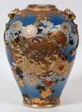 JAPANESE SATSUMA EARTHENWARE URN 20TH C