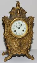 WATERBURY CLOCK CO GILT METAL CLOCK EARLY 20TH C