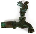 BRONZE FAUCET W SQUIRREL ORNAMENT