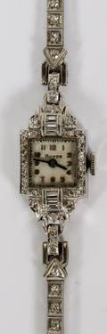 ROYCE DIAMOND  PLATINUM LADYS WRISTWATCH