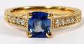 150CT BLUE SAPPHIRE  DIAMOND LADYS RING SZ 675