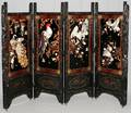 JAPANESE WOOD  MOTHER OF PEARL COROMANDEL SCREEN