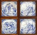 MINTON HOLLINS  CO ENGLAND TILES FOUR