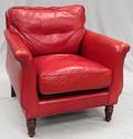 RED LEATHER ARMCHAIR