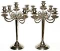 SILVERPLATE FIVELIGHT CANDELABRA PAIR