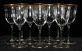 CRYSTAL WINE GLASSES SET OF TEN