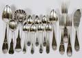 GEORGE III STERLING  AMERICAN COIN SILVER FLATWARE