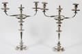 WM  GEO SISSON SHEFFIELD PLATE 3LIGHTCANDELABRA