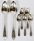 GEORGE III STERLING SPOONS DUBLIN  LONDON C 1800