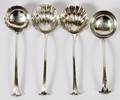 GEORGE III STERLING ONSLOW SAUCE LADLES MID 18TH C