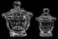 BACCARAT CRYSTAL COVERED JARS TWO