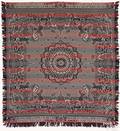 Pennsylvania red navy blue and white jacquard coverlet by Philip Schum