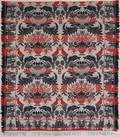 Red white and blue jacquard coverlet mid 19th c