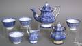 Blue spatter miniature tea service 19th c