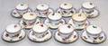 COALPORT ENGLISH PORCELAIN TEA CUPS  SAUCERS