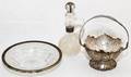 SILVERMOUNTED GLASS TABLEWARE EARLY 20TH C 3PCS