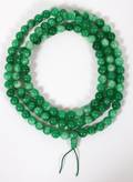 CHINESE GREEN JADE BEADED SINGLESTRAND NECKLACE
