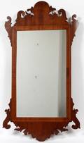 QUEEN ANNE MAHOGANY FRAME WALL MIRROR C 1800