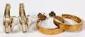 14KT YELLOW GOLD  DIAMOND EARRINGS TWO PAIRS
