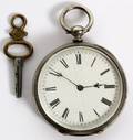 FRENCH SILVER POCKET WATCH 19THC