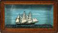 AMERICAN THREEMAST SAILING SHIP DIORAMA