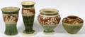 ROSEVILLE DONATELLO POTTERY VASES FOUR