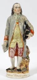STAFFORDSHIRE FIGURE OF BEN FRANKLIN C 1820