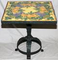 WROUGHT IRON AND TILE TABLE CIRCA 1910