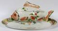 ITALIAN POTTERY COVERED FISH TUREEN W LADLE  TRAY