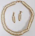 14KT GOLD  RICE PEARL JEWELRY SUITE 3 PCS