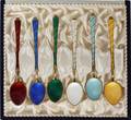 EGON LAURIDSEN STERLING SILVER AND ENAMEL SPOONS6