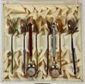 DAVID ANDERSEN STERLING SILVER AND ENAMEL SPOONS