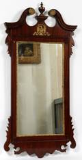 AMERICAN MAHOGANY AND GILT MIRROR