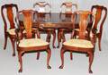 QUEEN ANN STYLE MAHOGANY DINING TABLE  8 CHAIRS
