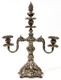 800 SILVER THREE LIGHT CANDELABRUM
