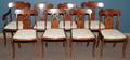 EMPIRE MAHOGANY SET OF EIGHT DINING CHAIRS