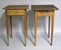 Two country pine end tables