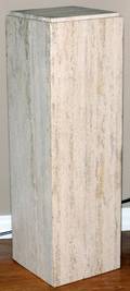 TRAVERTINE MARBLECLAD PEDESTAL SQUARE