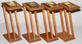 MODERN TEAKWOOD NESTING TABLES SET OF FOUR