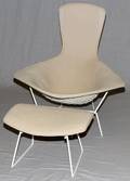 HARRY BERTOIA DESIGNED CHAIR AND OTTOMAN