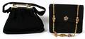 BLACK CASHMERE  SUEDE EVENING BAGS TWO