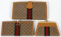 GUCCI MONOGRAM CANVAS  LEATHER WALLETS THREE