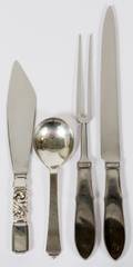 GEORG JENSEN STERLING  STAINLESS FLATWARE 4 PCS