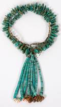SW AMERICAN INDIAN TURQUOISE  SHELL NECKLACE