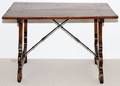 ANTIQUE SPANISH STYLE WALNUT SMALL LIBRARY TABLE